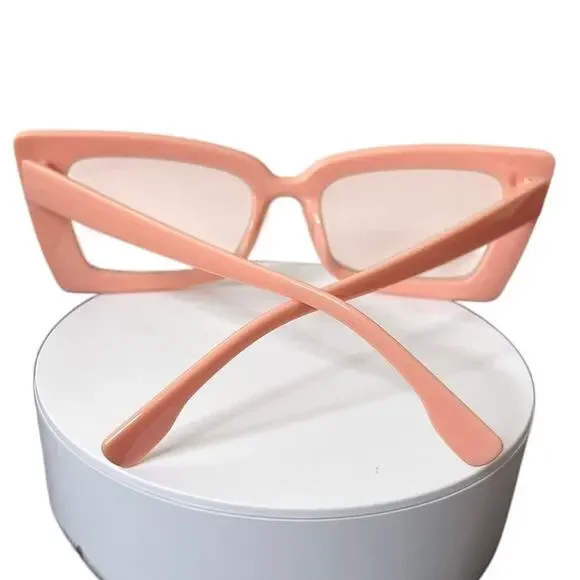 #14 Peach Passion Fashion Rectangular Glasses - Picture 2 of 3